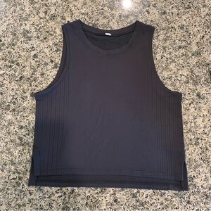 Lululemon Athletica Black Sleeveless Boxy Muscle Tee